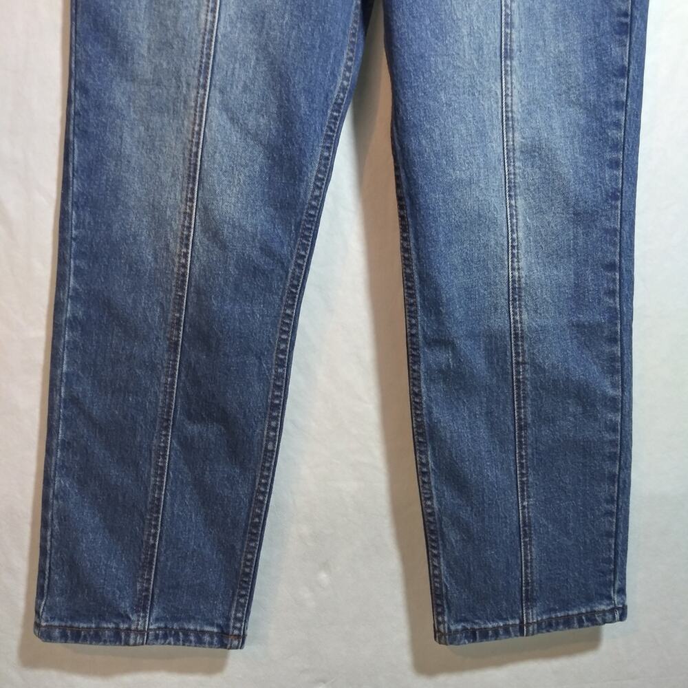 Cleo + Wolf Women's High Rise Straight Dark Wash Button Fly Denim Jean Size 28 - Picture 4 of 13